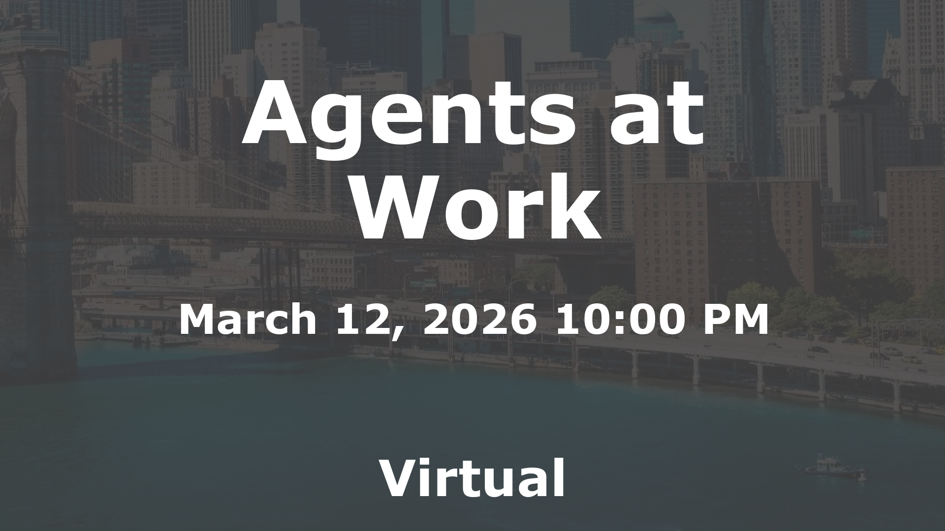 Agents at Work event image